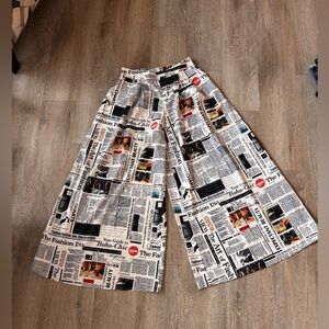 ISH Multicolor Newspaper Print Skirt